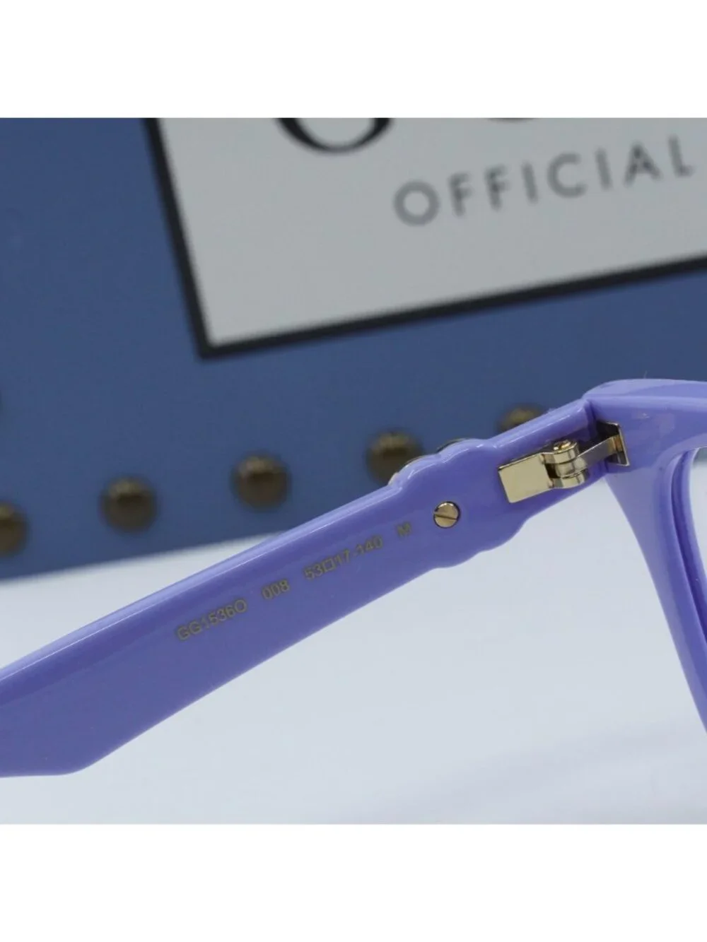 Gucci GG1536O 008 Square Eyeglasses - Lilac 53mm